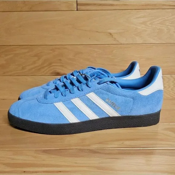 Adidas Originals Gazelle Sky Blue White Gum Mens Trainer Shoe Sneaker ID6104 - Picture 6 of 15